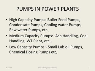 Energy conservation related to pumps used in thermal power stations | PDF