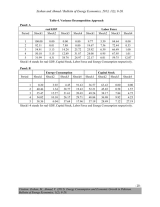 Energy Consumption & Economic Growth | PDF