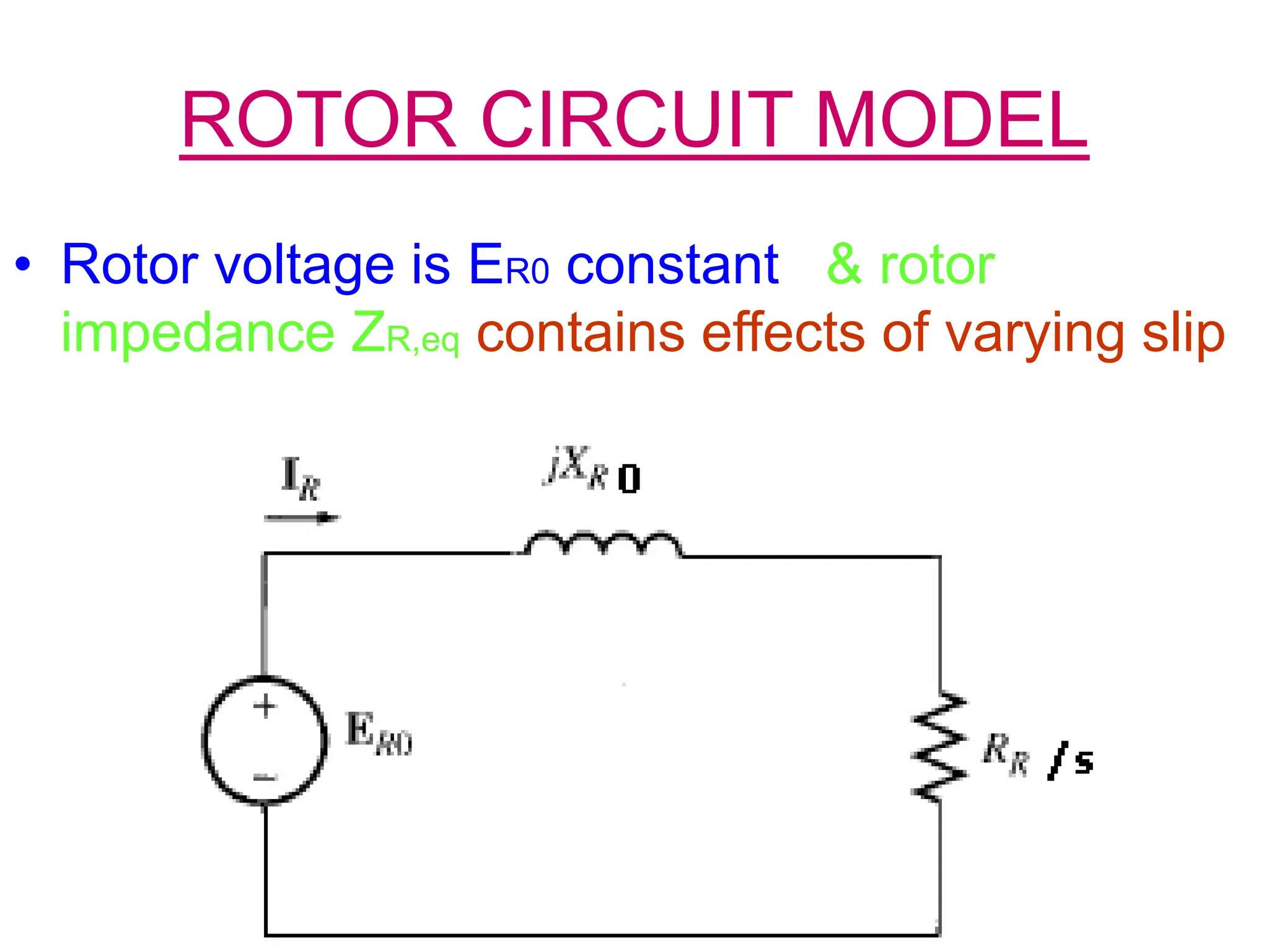 Induction motor rotor circuit model and energy conservation | PPT