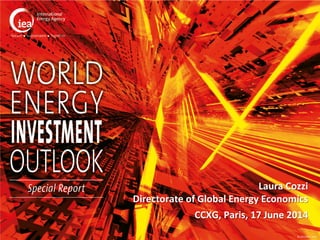 © OECD/IEA 2014 
Laura Cozzi Directorate of Global Energy Economics CCXG, Paris, 17 June 2014  