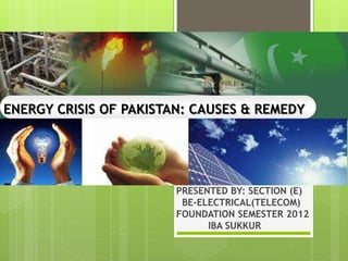 Energy crisis in Pakistan | PPTX