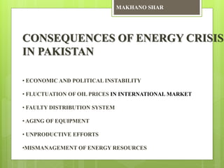 Energy crisis in Pakistan | PPTX