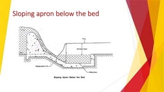Sloping apron below the bed
 