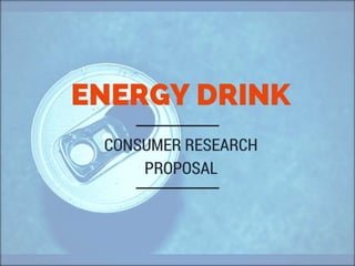 TRIAAD Consumer Research Proposal
 
