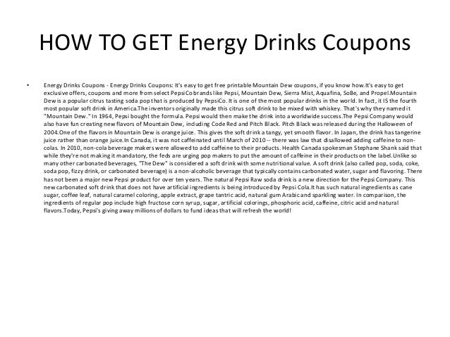 Energy drinks coupons printable energy drinks coupons