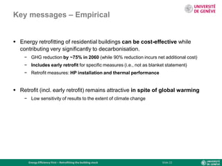 Energy efficiency first – retrofitting the building stock final