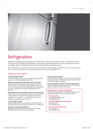 Refrigeration / Page 13




       Refrigeration
       Refrigeration energy costs British industry around £300 million a ...