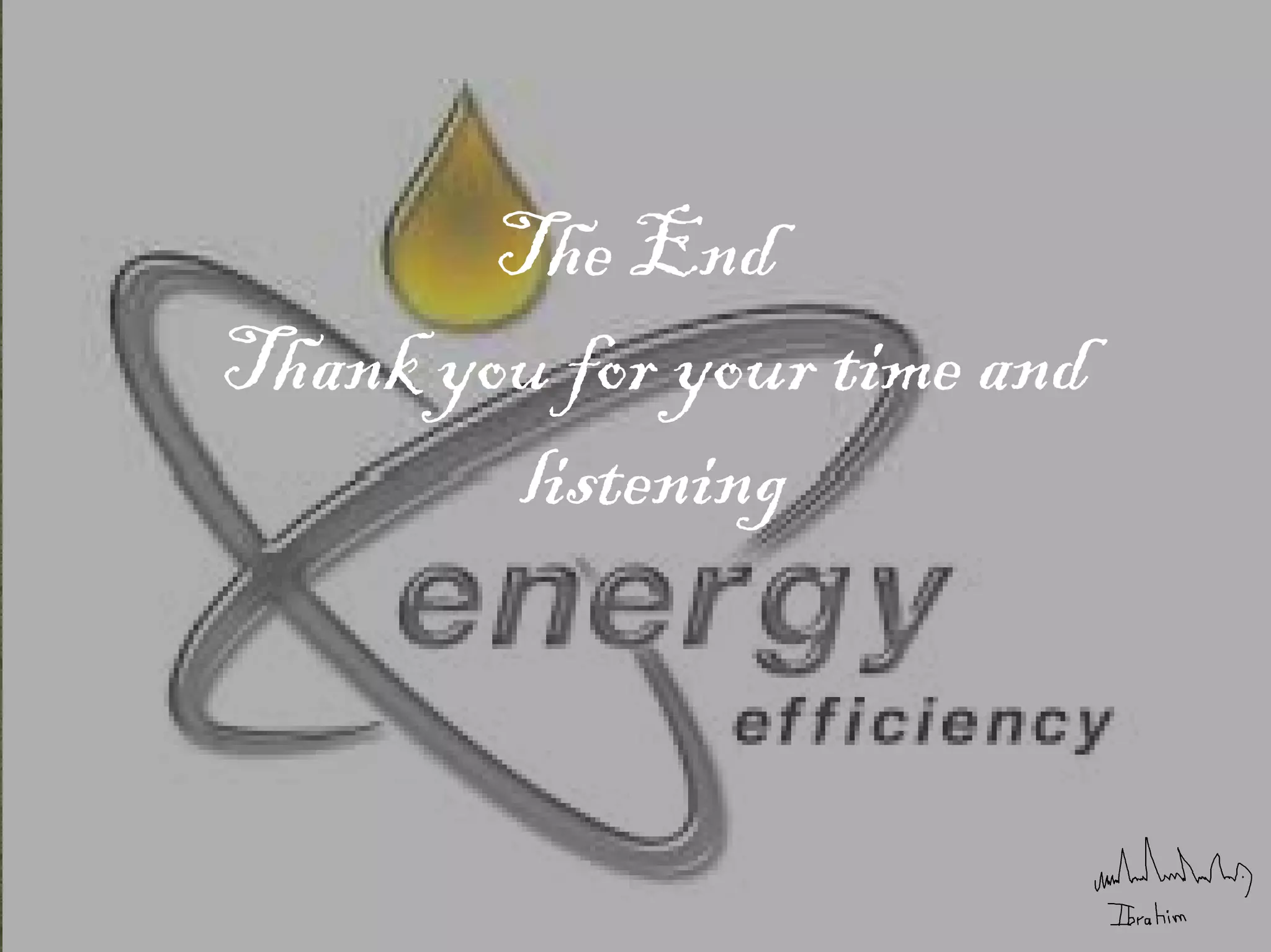 The End 
Thank you for your time and 
listening 
