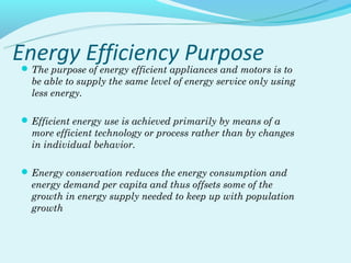 Energy efficient appliances 