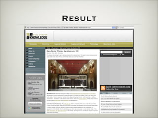 Marketing a hyper energy-efficient (Green) data center (using Web 2.0 technologies)