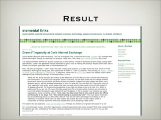 Marketing a hyper energy-efficient (Green) data center (using Web 2.0 technologies)