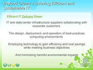Beyond Green: EMC and Energy Efficient IT | PPT