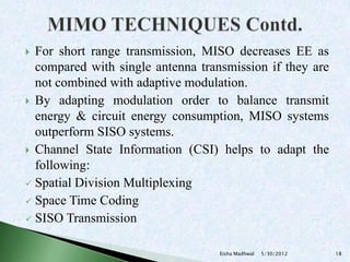 Miso System Examples Energy efficient wireless technology | PPTX