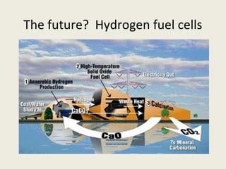 The future? Hydrogen fuel cells
 
