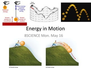 Energy in Motion 8SCIENCE Mon. May 16 