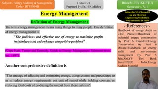 Energy management | PPTX