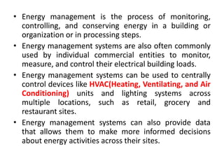Energy management and audit | PPTX