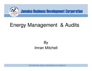 Energy Management & Audits


              By
         Imran Mitchell
 
