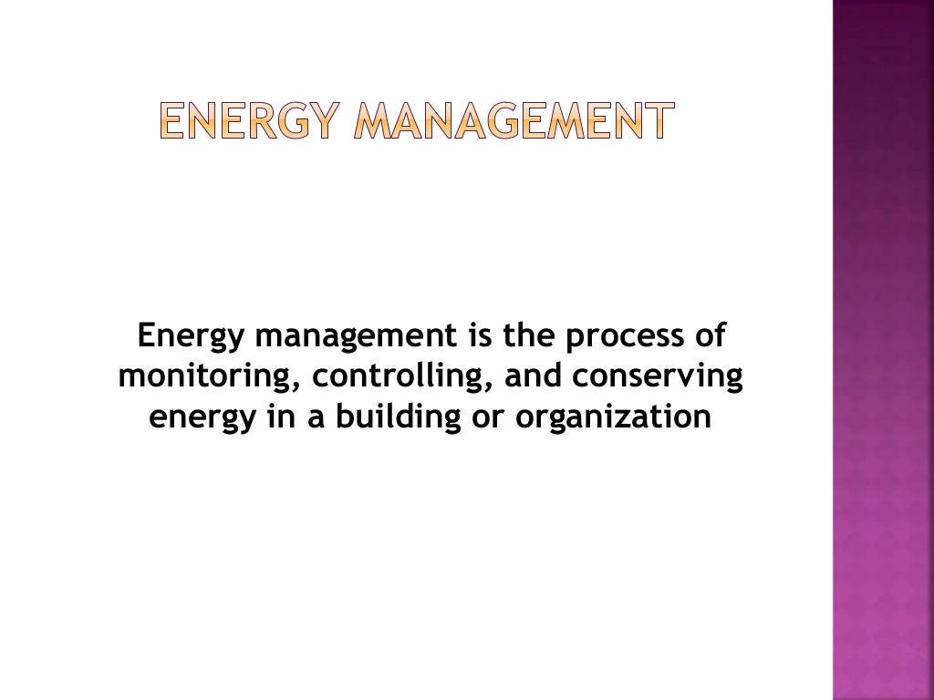 Energy management techniques