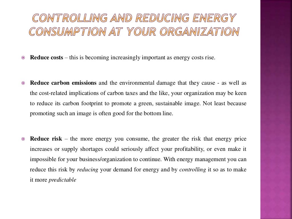 Energy management techniques
