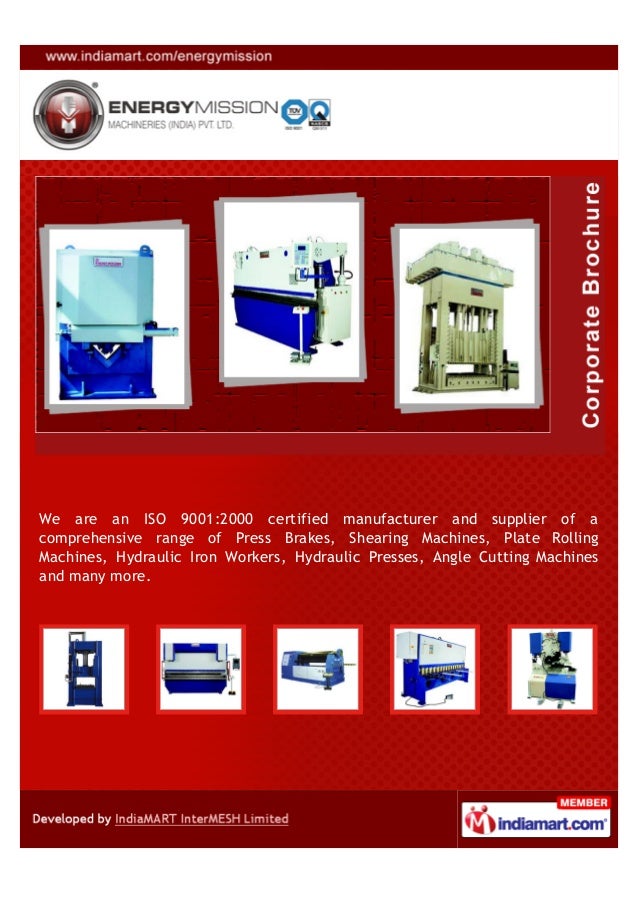 Energy Mission Machineries (India) Pvt. Ltd., Ahmedabad, Hydraulic Machines
