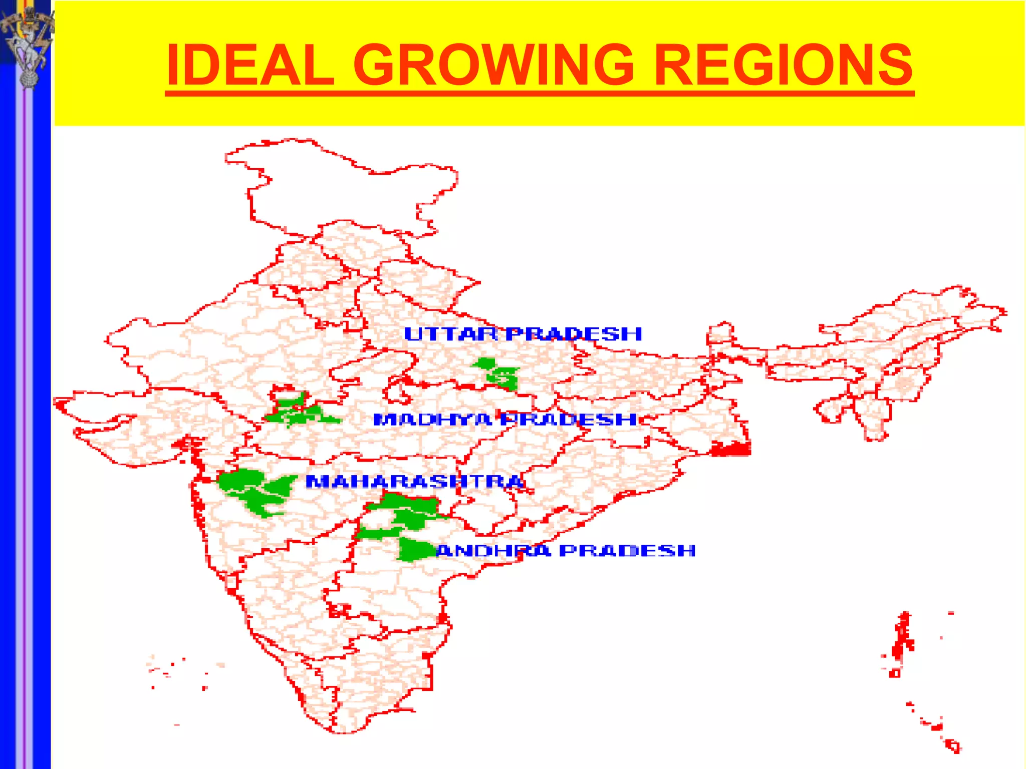IDEAL GROWING REGIONS
 