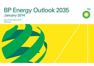 BP Energy Outlook 2035
bp.com/energyoutlook
#BPstats
January 2014
2013_02_15_BP_34621_A5Energy_outlook_LM.indd 22013_02_15_BP_34621_A5Energy_outlook_LM.indd 2 15/01/2014 14:1615/01/2014 14:16
 