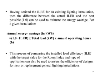 Energy performance assessment of lighting systems | PPTX