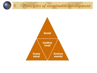 9. Principles of sustainable development 
