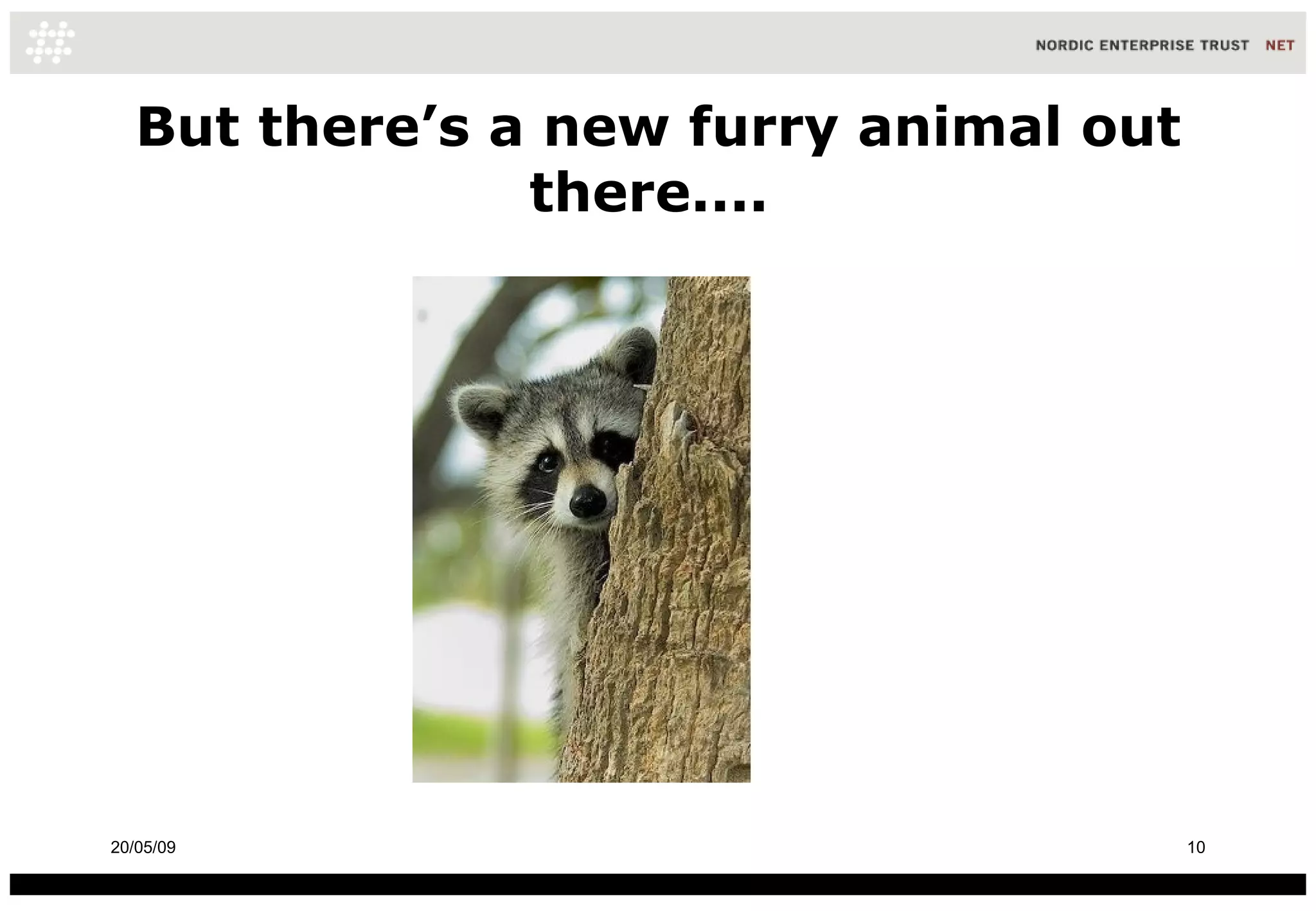 But there’s a new furry animal out there....  10/06/09 