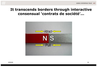 It transcends borders through interactive consensual ‘contrats de société’... 10/06/09 