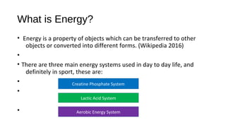 What is Energy?
• Energy is a property of objects which can be transferred to other
objects or converted into different fo...