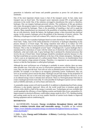 ENERGY PRODUCTION AND CONSUMPTION FROM PREHISTORY TO THE CONTEMPORARY ...