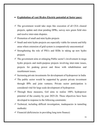 Energy project report on hydropower | PDF