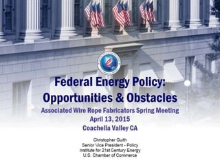 Energy Prospects in the U.S: Opportunities and Obstacles