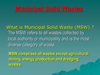 Energy recovery from municipal solid waste (WASTE-TO-ENERGY) | PPTX
