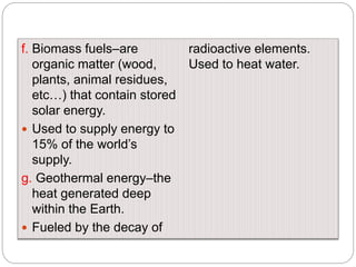 Energy resources | PPTX