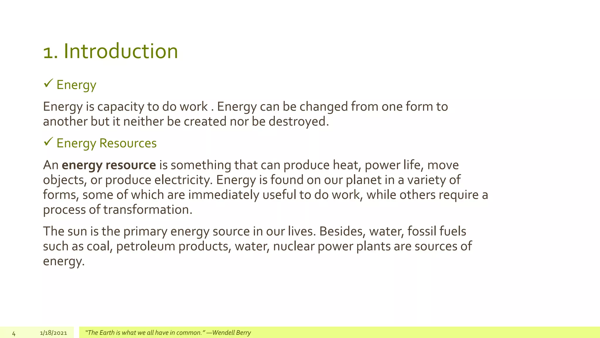 Energy Resources Full Concept