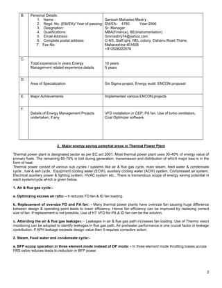 Energy saving areas in TPP | PDF