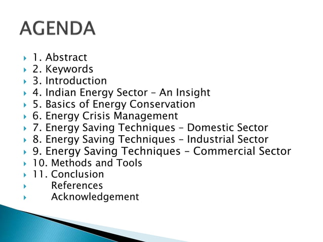 View of Energy saving techniques in current scenario | PPTX