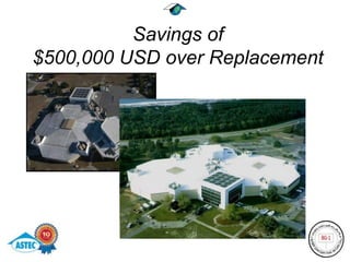 Savings of
$500,000 USD over Replacement
 