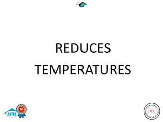 REDUCES
TEMPERATURES
 