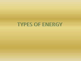 Energy sources