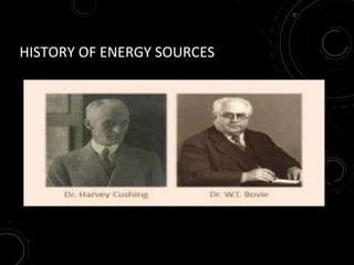 HISTORY OF ENERGY SOURCES
 
