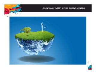 1.3 RENEWABLE ENERGY SECTOR: GUJARAT SCENARIO 
 