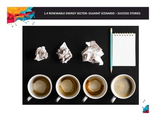 1.4 RENEWABLE ENERGY SECTOR: GUJARAT SCENARIO – SUCCESS STORIES 
 