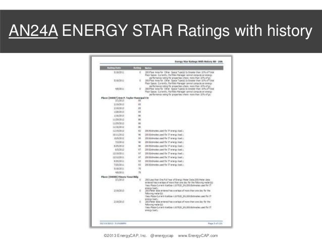 Obtaining ENERGY STAR Building Ratings in EnergyCAP