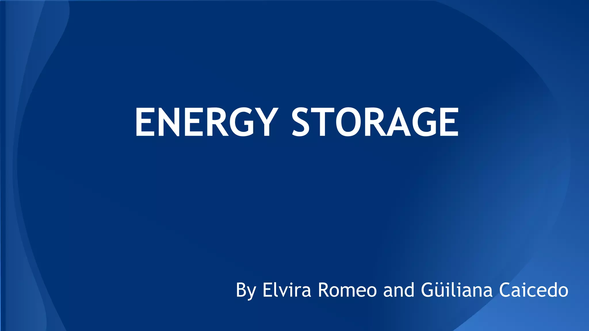 Energy storage PPT