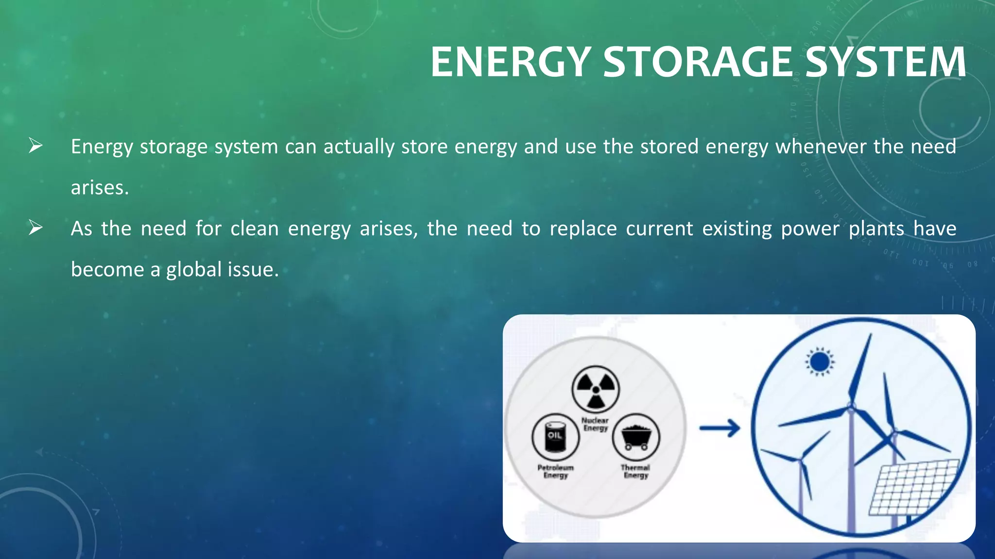 Energy storage systems PPT