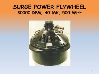 SURGE POWER FLYWHEEL
30000 RPM, 40 kW, 500 WHr
1
 